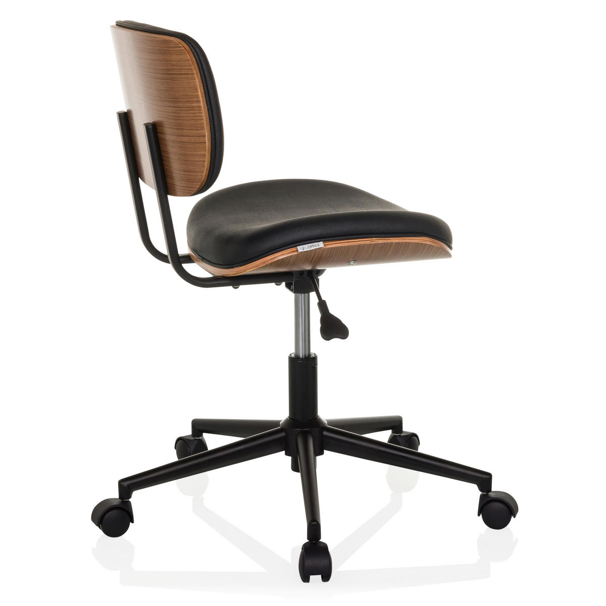 DREHSTUHL Schwarz  - Schwarz, MODERN, Leder/Kunststoff (59/73-83/59cm) - MID.YOU