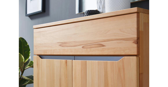 SCHUHSCHRANK Kernbuche massiv Buchefarben - Buchefarben/Grau, KONVENTIONELL, Holz/Holzwerkstoff (80/107/38cm) - Valnatura