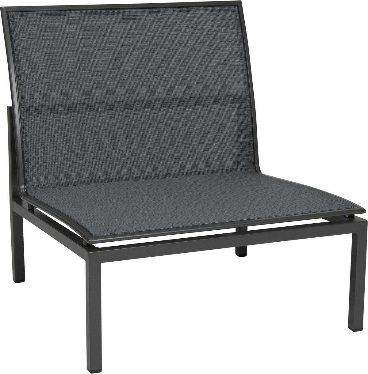 LOUNGEMITTELTEIL - Dunkelgrau/Anthrazit, Design, Textil/Metall (75/80/81cm) - Stern