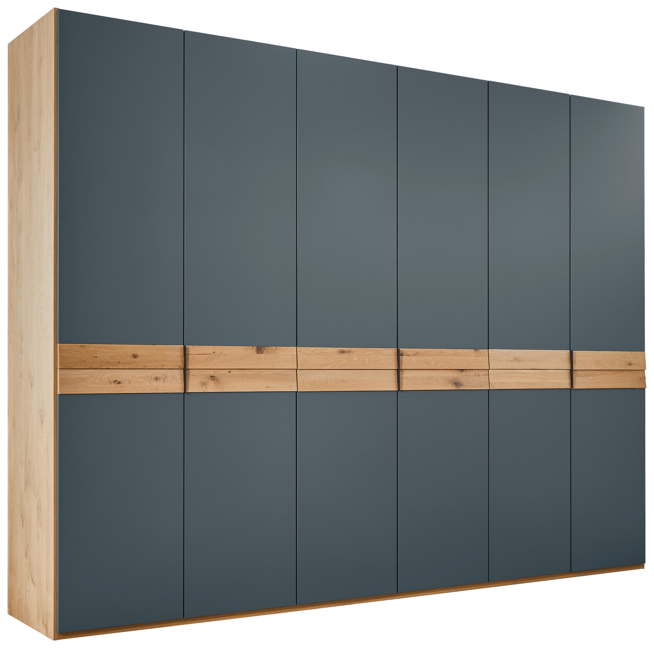 DREHTÜRENSCHRANK 299,2/229,4/59,5 cm,  in Blau, Eichefarben, 6-türig  - Blau/Eichefarben, Design, Holzwerkstoff/Metall (299,2/229,4/59,5cm) - Dieter Knoll