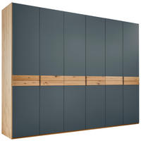 DREHTÜRENSCHRANK 299,2/229,4/59,5 cm,  in Blau, Eichefarben, 6-türig  - Blau/Eichefarben, Design, Holzwerkstoff/Metall (299,2/229,4/59,5cm) - Dieter Knoll