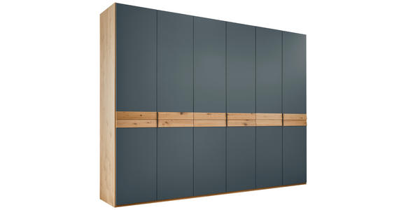 DREHTÜRENSCHRANK 299,2/229,4/59,5 cm,  in Blau, Eichefarben, 6-türig  - Blau/Eichefarben, Design, Holzwerkstoff/Metall (299,2/229,4/59,5cm) - Dieter Knoll