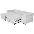 ECKSOFA  in Cord Perlmutt  - Perlmutt/Schwarz, KONVENTIONELL, Textil/Metall (168/258cm) - Carryhome