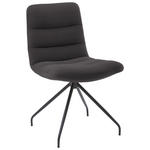 STUHL  in Cord Textil  - Schwarz/Mokka, Design, Textil/Metall (52/88/66cm) - Dieter Knoll