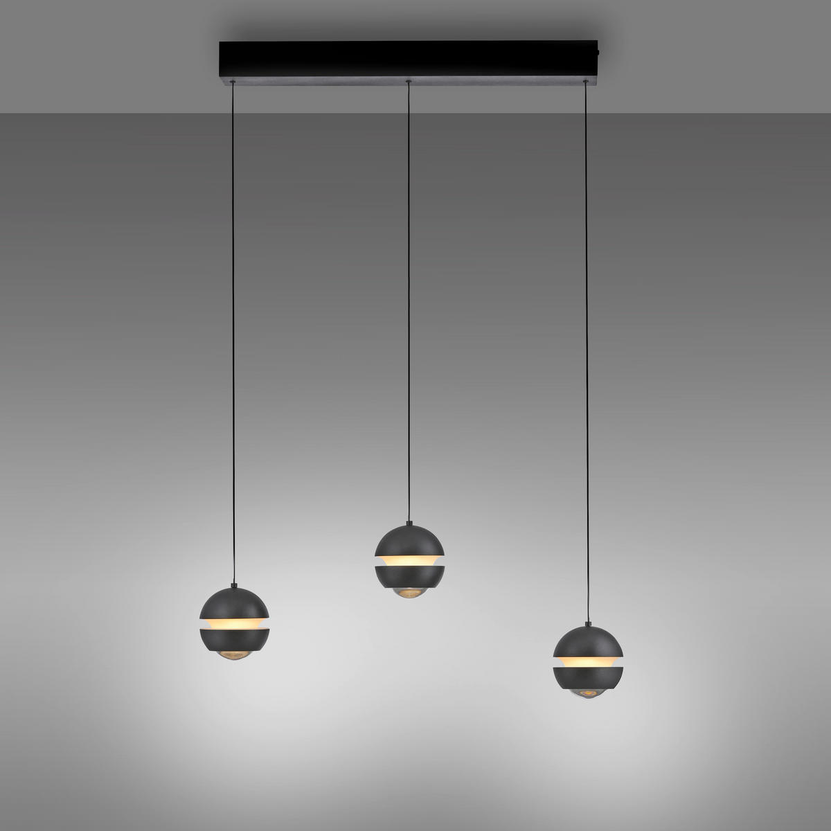 LED-PENDELLEUCHTE 60/10/220 cm  - Schwarz, Design, Kunststoff/Metall (60/10/220cm) - Schöner Wohnen