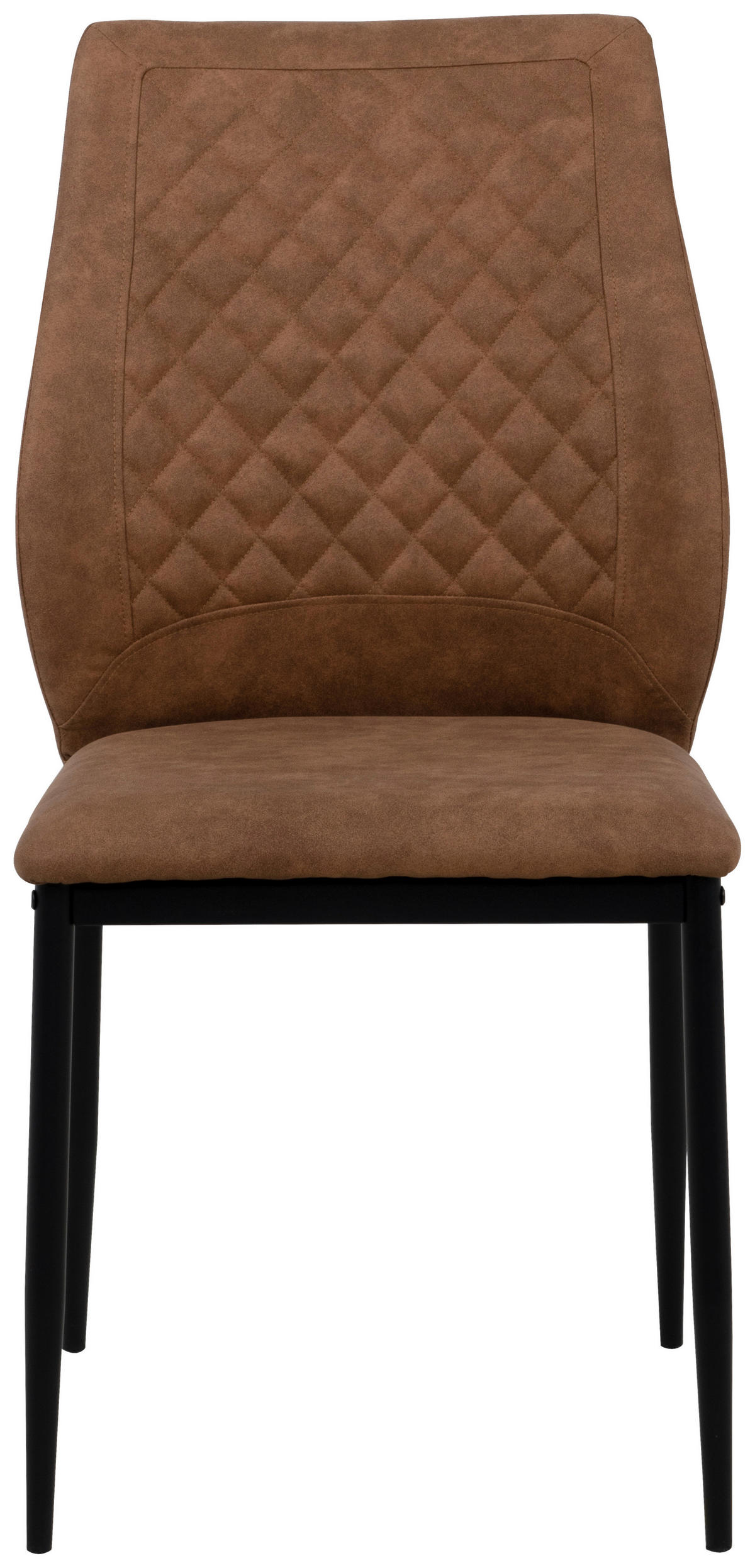 Scaun din metal, textil, maro - maro/negru, Basics, metal/textil (45/90/45cm) - MID.YOU