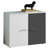 DETSKÁ KOMODA  - biela/grafitová, Modern, kompozitné drevo/plast (90/74/37cm) - Carryhome