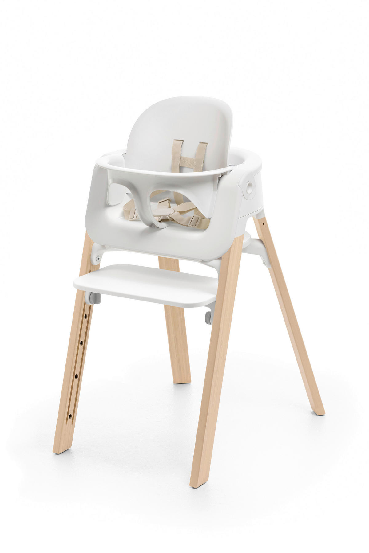 SET ZA STOLČEK ZA HRANJENJE  Steps Bundle  86/74/48 cm         bela  - bela, Basics, les (86/74/48cm) - Stokke