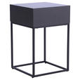 NACHTKÄSTCHEN 40/62/40 cm  in Anthrazit, Schwarz  - Anthrazit/Schwarz, Basics, Holzwerkstoff/Metall (40/62/40cm) - Xora