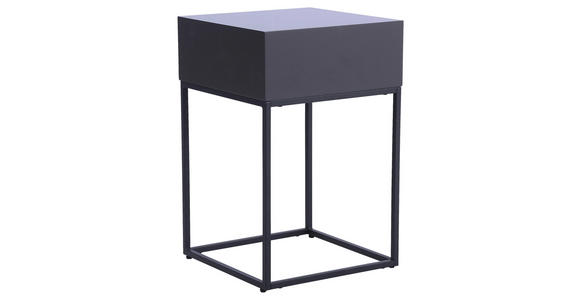 NACHTKÄSTCHEN 40/62/40 cm  in Anthrazit, Schwarz  - Anthrazit/Schwarz, Basics, Holzwerkstoff/Metall (40/62/40cm) - Xora
