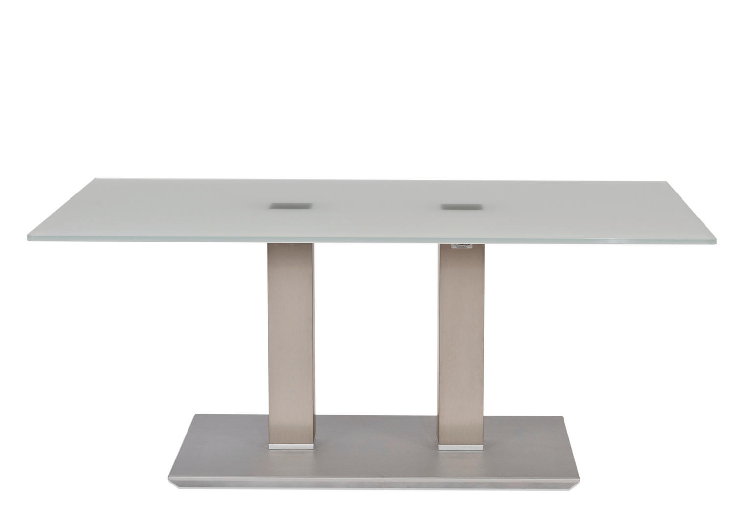COUCHTISCH rechteckig Edelstahlfarben - elegantes Design