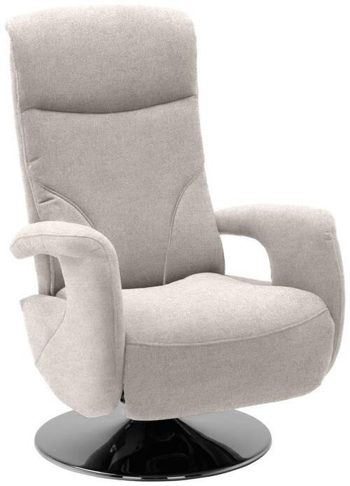 RELAXSESSEL in Textil Naturfarben  - Chromfarben/Naturfarben, Design, Textil/Metall (71/110/83cm) - Dieter Knoll