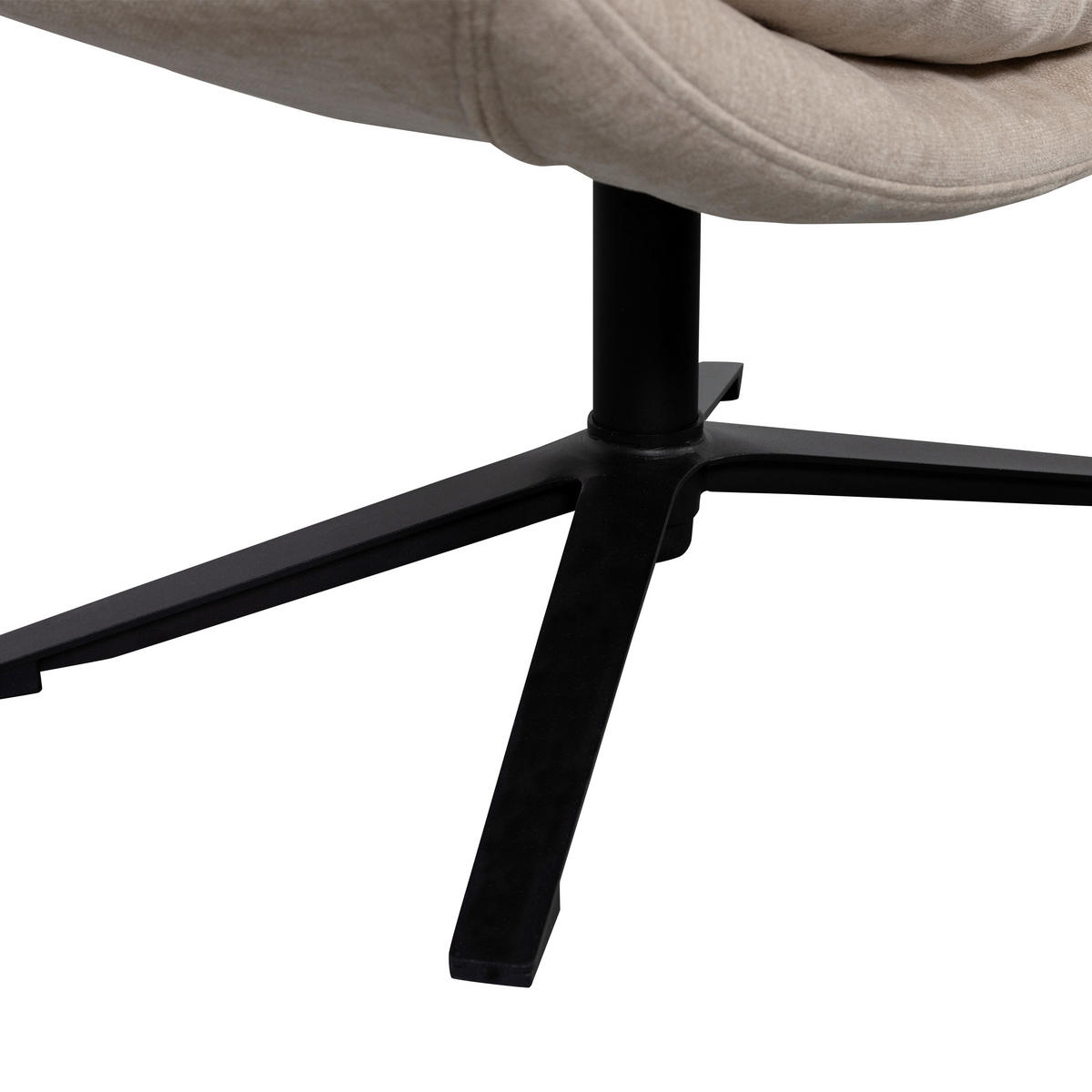 SESSELSET Kube Chenille    - Schwarz/Naturfarben, Design, Textil/Metall (77/97/69cm) - Livetastic