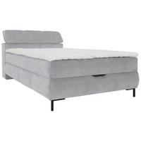BOXBETT 120/200 cm  in Silberfarben  - Silberfarben/Schwarz, Konventionell, Holz/Holzwerkstoff (120/200cm) - Xora
