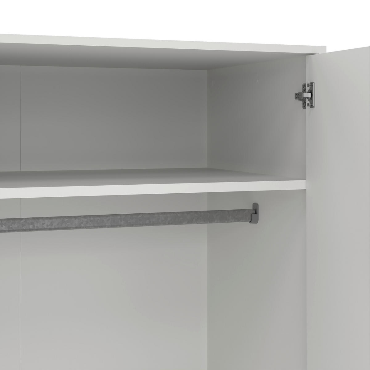 ŠATNÍ SKŘÍŇ S OTOČNÝMI DVEŘMI, bílá, 98,7/200,1/58,1 cm - bílá/barvy dubu, Design, dřevo/kompozitní dřevo (98,7/200,1/58,1cm) - Livetastic
