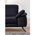 ECKSOFA in Echtleder Schwarz  - Schwarz, Design, Leder/Metall (193/328cm) - Dieter Knoll