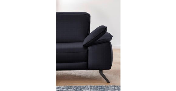 ECKSOFA in Echtleder Schwarz  - Schwarz, Design, Leder/Metall (193/328cm) - Dieter Knoll