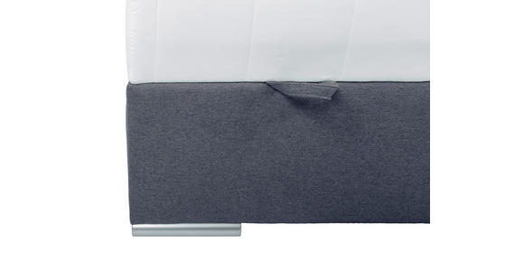 BOXBETT 90/200 cm  in Dunkelblau  - Chromfarben/Dunkelblau, KONVENTIONELL, Kunststoff/Textil (90/200cm) - Carryhome