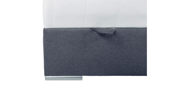 BOXBETT 90/200 cm in Dunkelblau - Chromfarben/Dunkelblau, KONVENTIONELL, Kunststoff/Textil (90/200cm) - Carryhome
