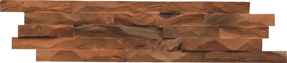 WANDVERKLEIDUNG 11 Stück  - Braun, Basics, Holz (61/15/2cm)