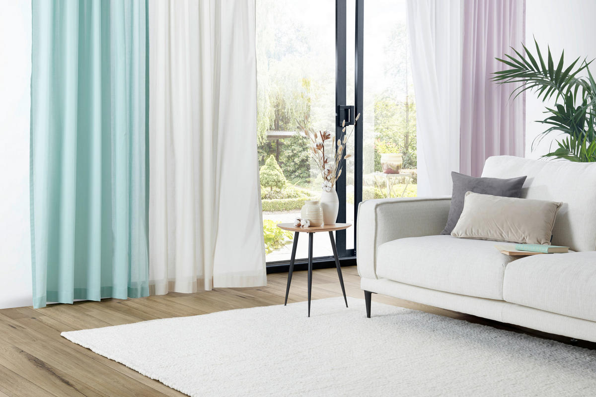 FERTIGVORHANG  transparent  140/255 cm   - Taupe, Basics, Textil (140/255cm) - Bio:Vio