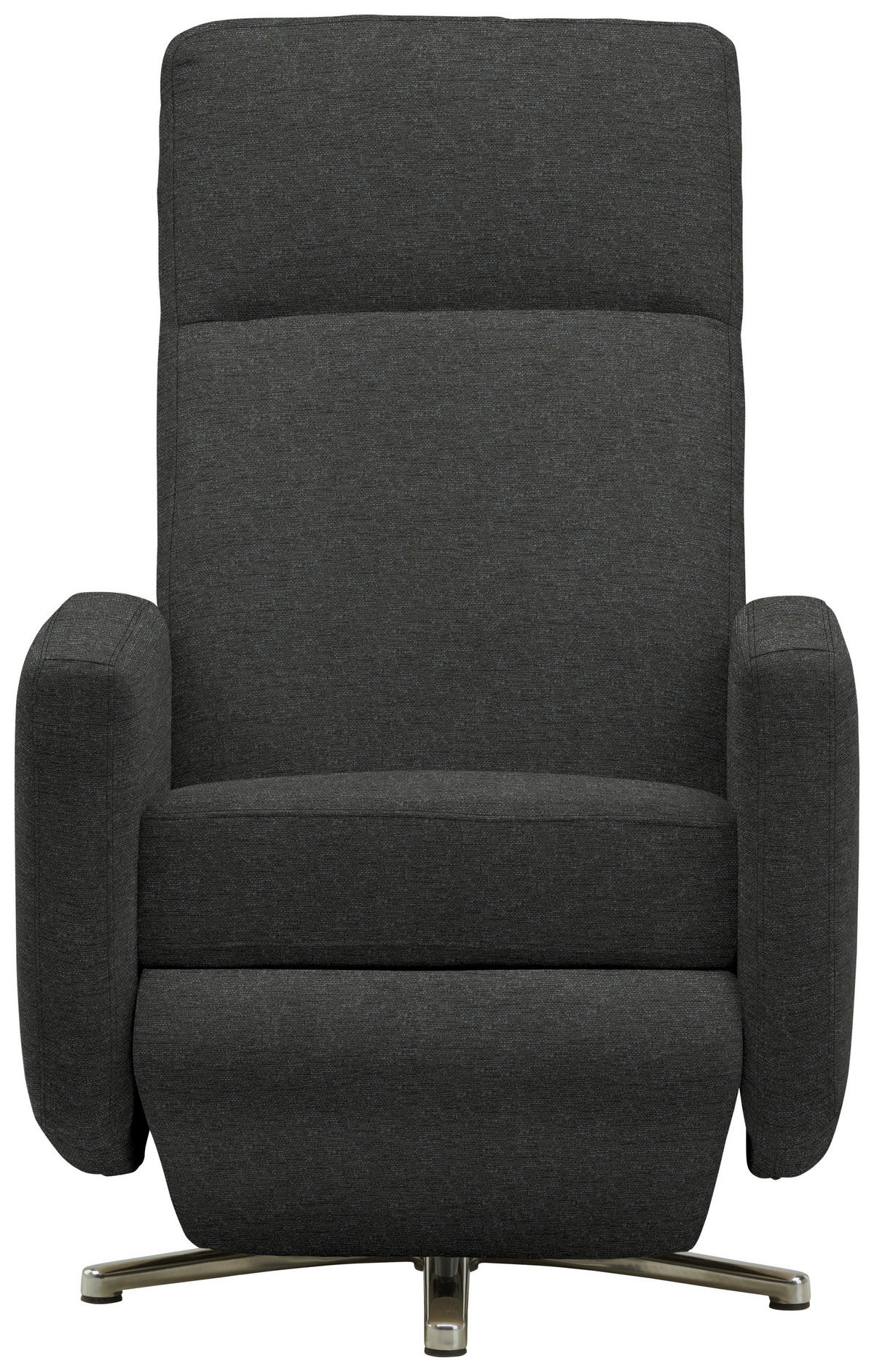 RELAXSESSEL Textil Schwarzbraun  - Schwarzbraun/Alufarben, Design, Textil/Metall (72/109/78cm) - Sedda