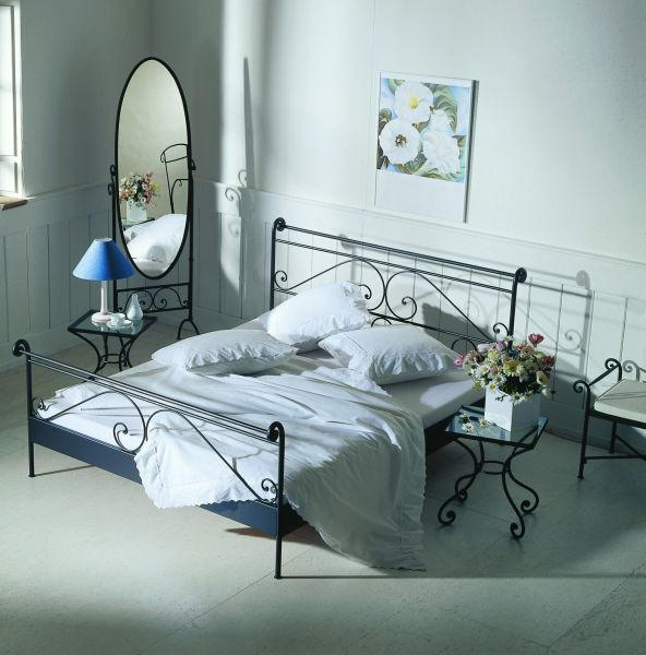 METALLBETT 180/200 cm in Schwarz - Schwarz, LIFESTYLE, Metall (180/200cm) - Hasena