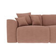 ECKSOFA in Lederlook Taupe  - Taupe/Chromfarben, KONVENTIONELL, Kunststoff/Textil (293/195cm) - Carryhome