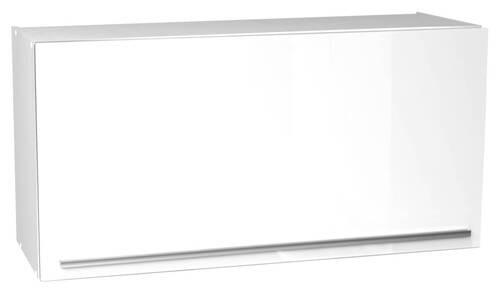 KÜCHENOBERSCHRANK 100/50/34,6 cm in Weiss, Weiss Hochglanz - Weiss Hochglanz/Weiss, Basics, Holzwerkstoff/Kunststoff (100/50/34,6cm) - MID.YOU