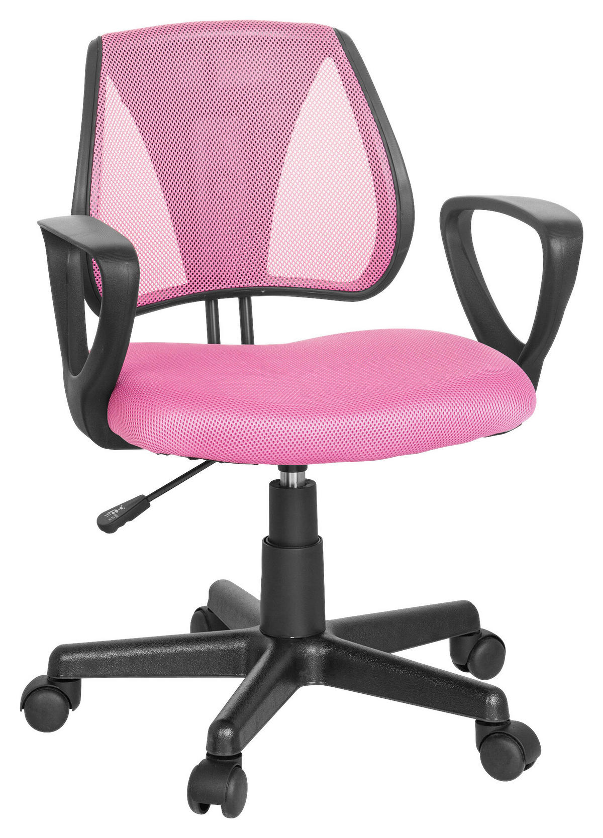 JUGENDDREHSTUHL Pink  - Pink/Schwarz, Basics, Kunststoff (58/75-92/45cm) - MID.YOU