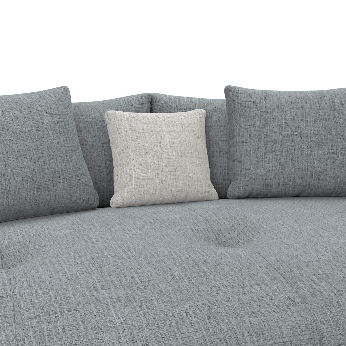 MEGASOFA Chenille Anthrazit  - Anthrazit/Schwarz, Trend, Kunststoff/Textil (238/80/140cm) - MID.YOU