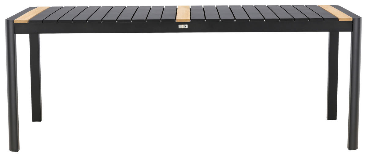 UTEBORD trä, metall  - svart, Klassisk, metall/trä (100/75/200cm) - Gardenson