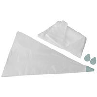 JEDNORAZOVÉ CUKRÁRSKE VRECKO - priehľadné/mätovozelená, Basics, plast (0,073kg)