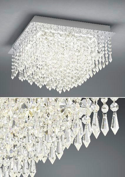 LED-DECKENLEUCHTE 40 cm   - Chromfarben, KONVENTIONELL, Metall (40cm) - Hell