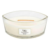 SVIJEĆA MIRISNA  bijela  - bijela, Basics, staklo/drvo (12/9/19cm) - WoodWick