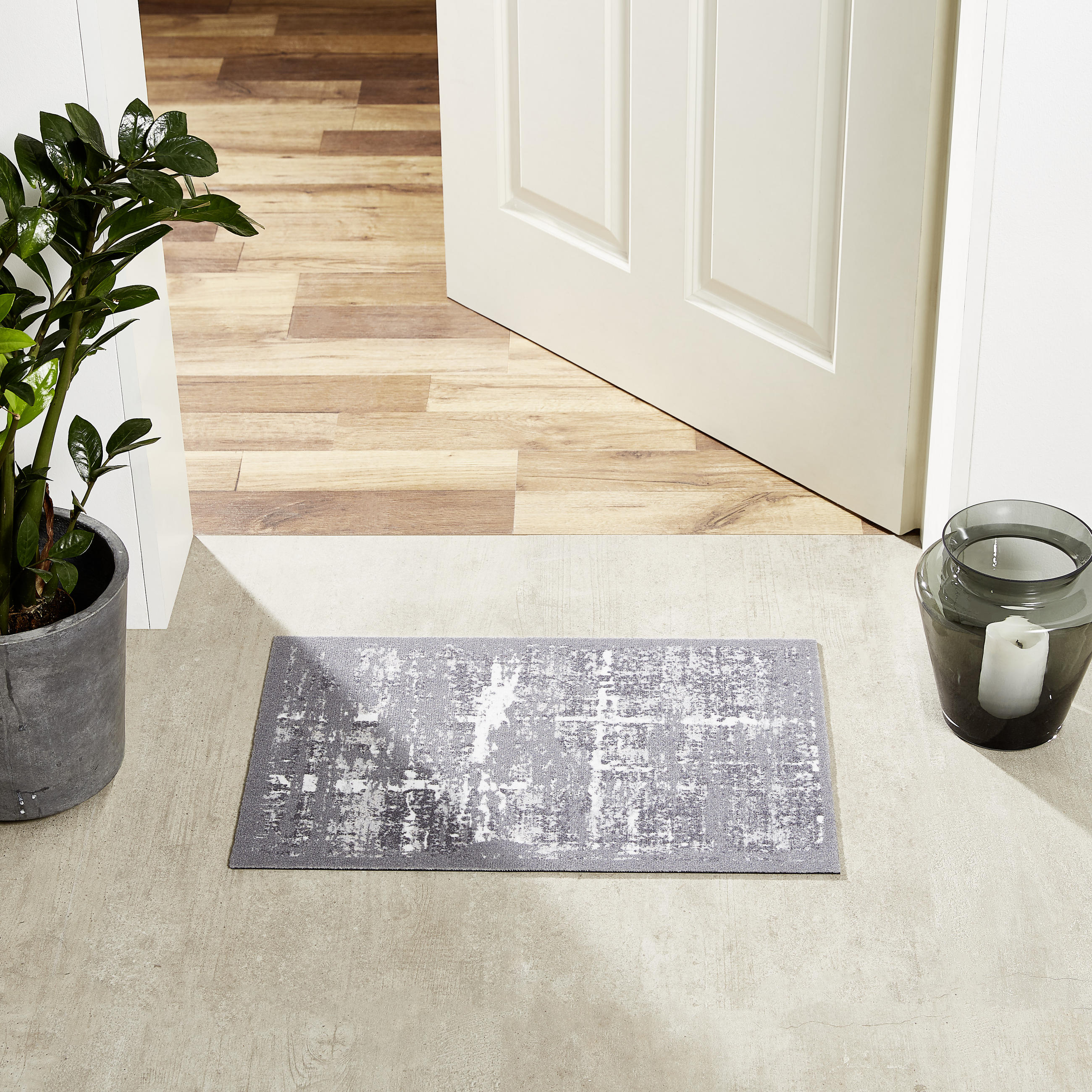 FUßMATTE  60/90 cm  Grau  - Grau, Basics, Textil (60/90cm) - Esposa