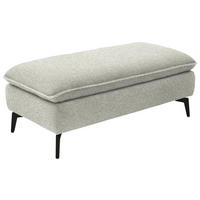 HOCKER in Textil Naturfarben  - Schwarz/Naturfarben, Design, Textil/Metall (130/46/65cm) - Valdera