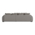 ECKSOFA Hellgrau Mikrofaser  - Chromfarben/Hellgrau, Design, Kunststoff/Textil (320/226cm) - Carryhome