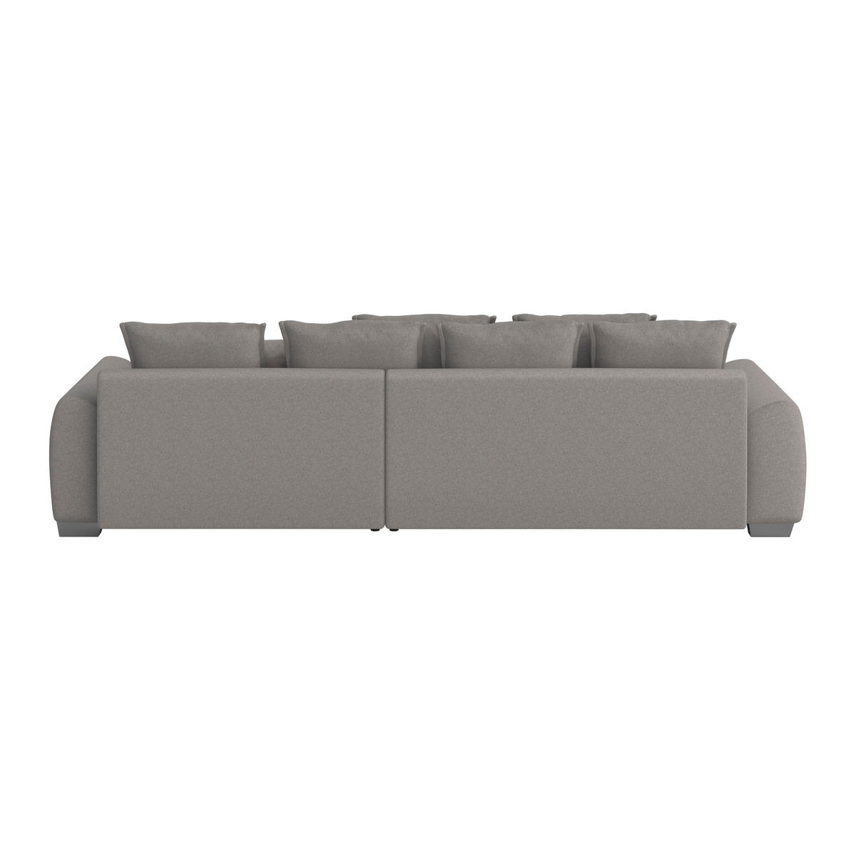 ECKSOFA in Webstoff Hellgrau  - Chromfarben/Hellgrau, Design, Kunststoff/Textil (320/226cm) - Carryhome