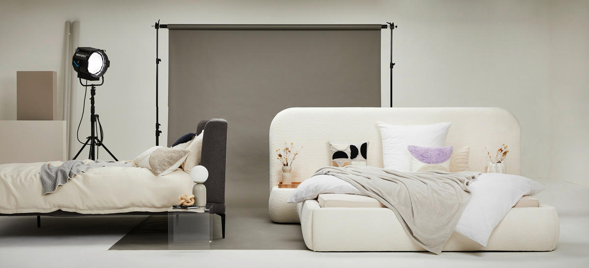 PÁRNAHUZAT 45/45 cm  - lila/krémszínű, Basics, textil (45/45cm) - Novel