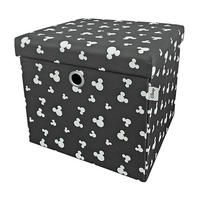 SPIELZEUGBOX Mickey Mouse  - Schwarz, Basics, Holz/Textil (40/35/35cm) - Disney