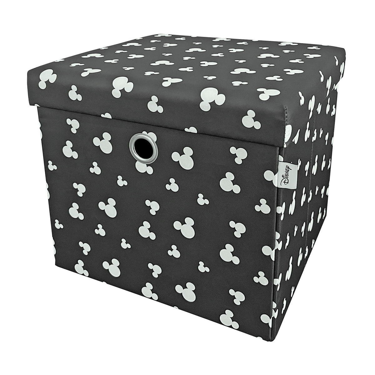 SPIELZEUGBOX Mickey Mouse  - Schwarz, Basics, Holz/Textil (40/35/35cm) - Disney