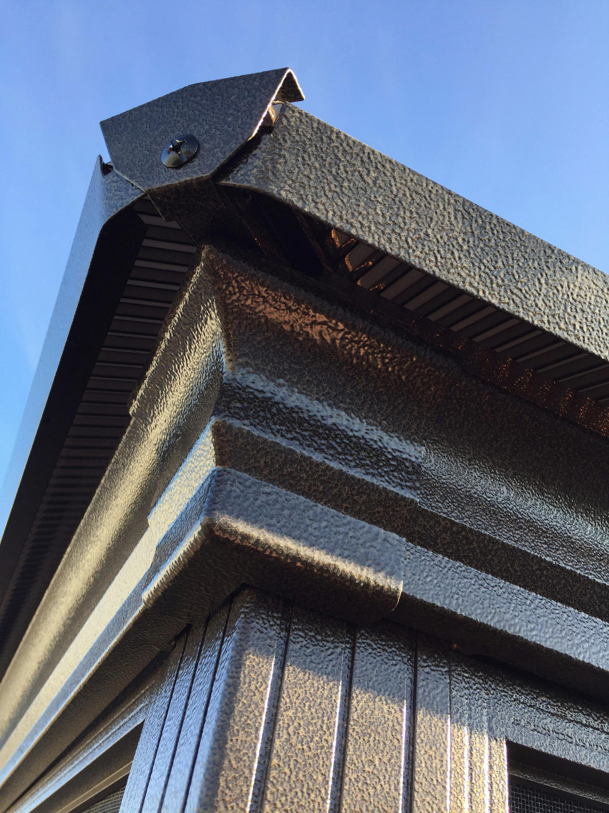 PAVILLON 362/283/297 cm Aluminium  - Bronzefarben, Basics, Kunststoff/Metall (362/283/297cm)