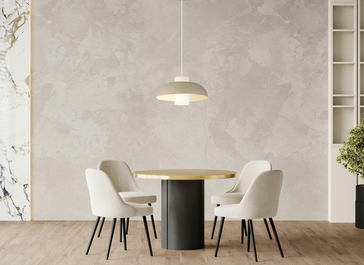 HÄNGELEUCHTE 38/120 cm   - Sandfarben/Weiß, Trend, Glas/Metall (38/120cm) - Collet's Monde