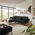 ECKSOFA  in Flachgewebe Anthrazit  175-224/255-365 cm  - Anthrazit/Schwarz, Design, Textil/Metall (175-224/255-365cm) - Dieter Knoll