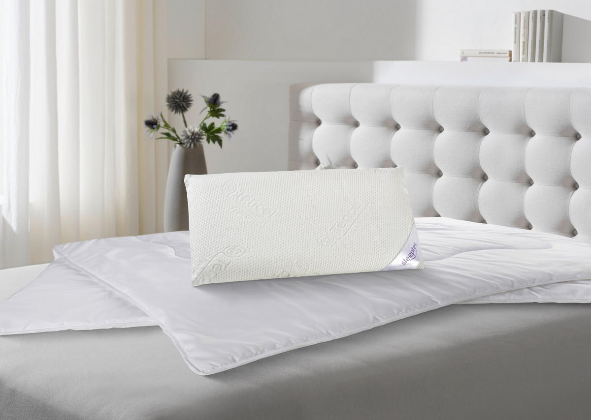 NYAKTÁMASZ PÁRNA 35/65 cm  - fehér, Basics, textil (35/65cm) - Sleeptex
