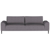 SCHLAFSOFA  mit Stoffauswahl, Schlafen auf Sitzhöhe, Armteil links, Armteil rechts Cord Grau  - Schwarz/Grau, Design, Textil/Metall (250/89/105cm) - Livetastic