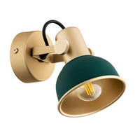 WANDLEUCHTE 20/15/11 cm   - Goldfarben/Grün, KONVENTIONELL, Metall (20/15/11cm)