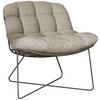 LOUNGESESSEL Sandfarben, Olivgrün Edelstahl  - Sandfarben/Olivgrün, Basics, Textil/Metall (77/83/85cm) - Joop!