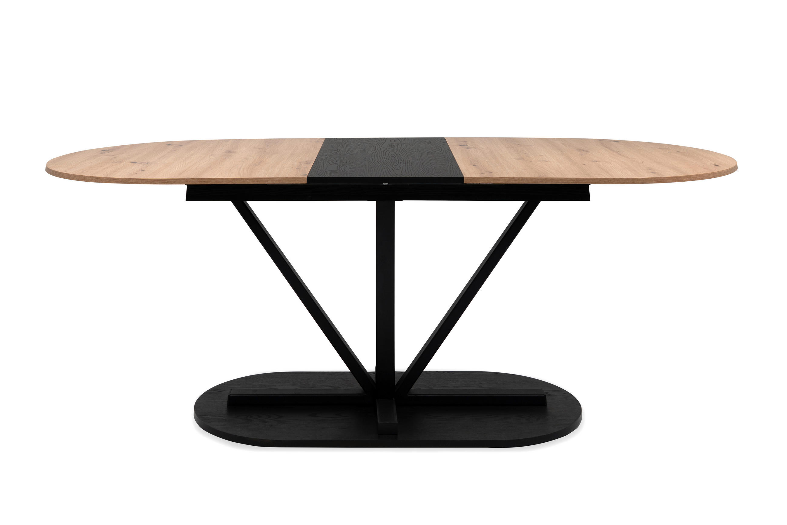 ESSTISCH - Schwarz/Eiche Artisan, MODERN, Holzwerkstoff/Metall (160-200/90/76cm) - Livetastic